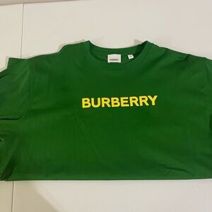 Burberry Gold and Green Short Sleeve Tee